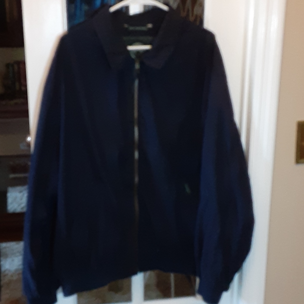 Weatherproof navy lined zip frobt jacket 2 front pockets snap closure XXL …EUC